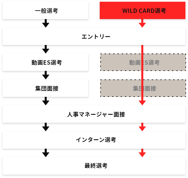 WILD CARD選考フロー